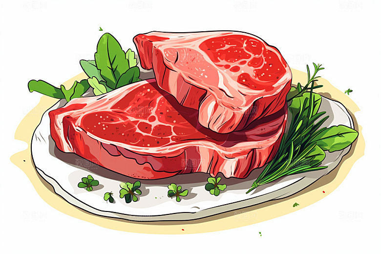 新鲜肉类食品生鲜烤鸡矢量素材