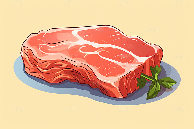 新鲜肉类牛排烤鸡矢量素材