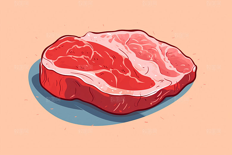 新鲜肉类写实风烤鸡矢量素材