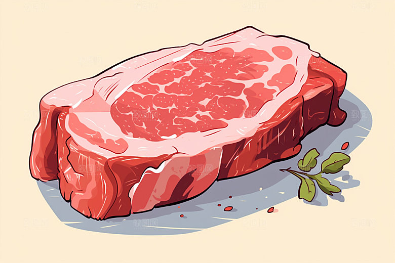 新鲜肉类烤鸡食品生鲜矢量素材