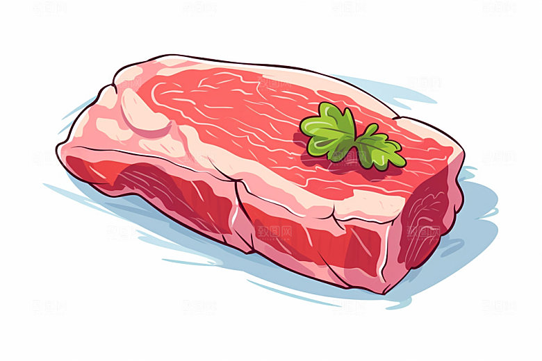 新鲜肉类烤鸡食品生鲜矢量素材