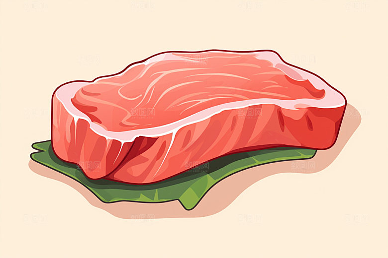 新鲜肉类牛排食品生鲜矢量素材