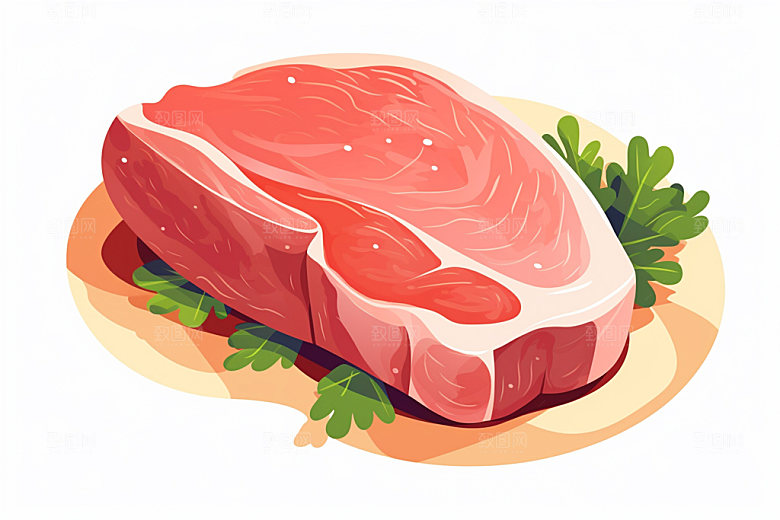 新鲜肉类写实风烤鸡矢量素材