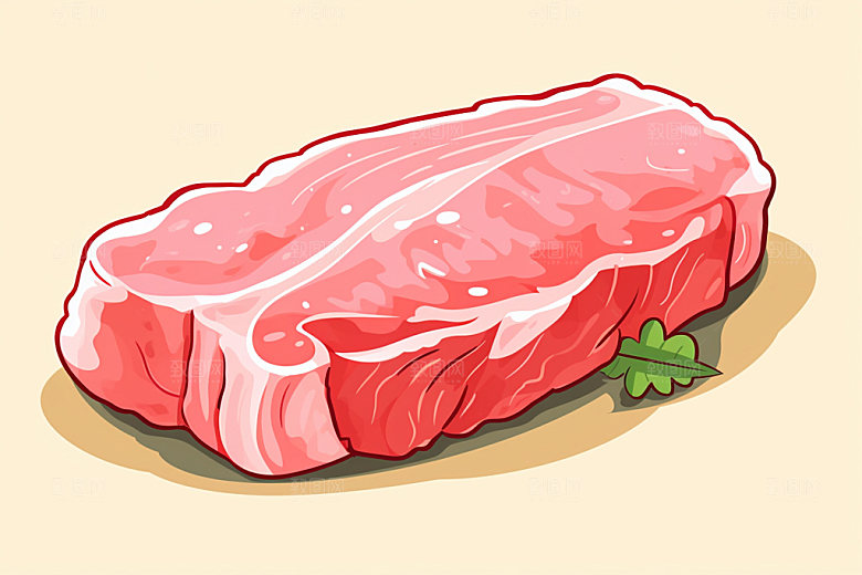 新鲜肉类牛排烤鸡矢量素材