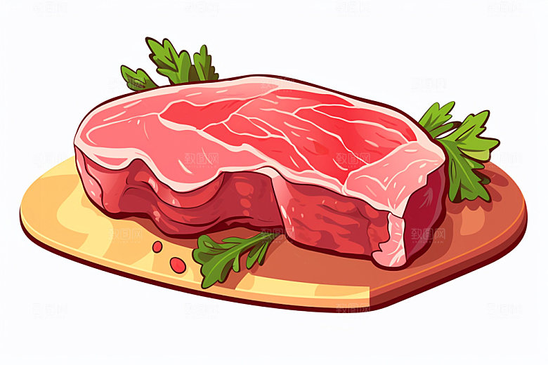 新鲜肉类牛排食品生鲜矢量素材