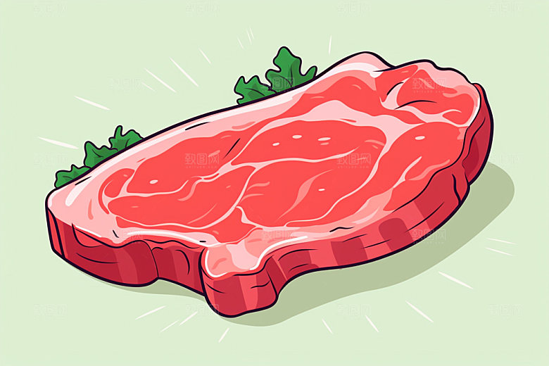 新鲜肉类牛排烤鸡矢量素材