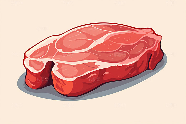 新鲜肉类写实风烤鸡矢量素材
