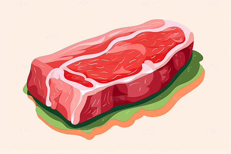 新鲜肉类牛排食品生鲜矢量素材
