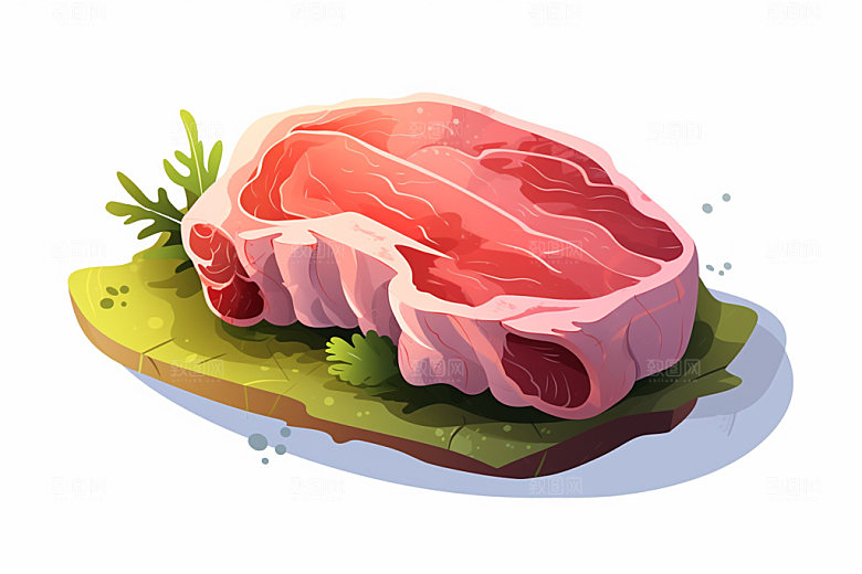 新鲜肉类食品生鲜牛排矢量素材