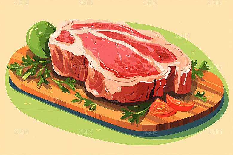 新鲜肉类烤鸡食品生鲜矢量素材