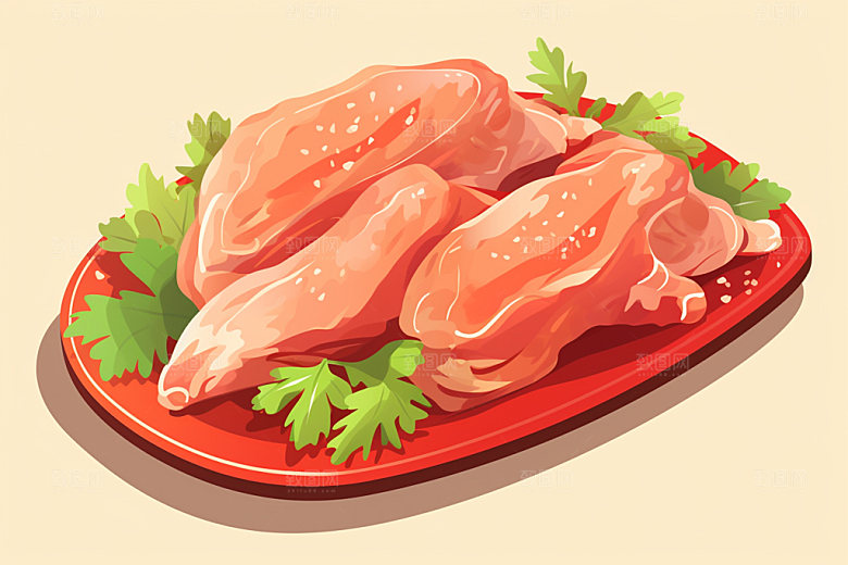 新鲜肉类牛排食品生鲜矢量素材