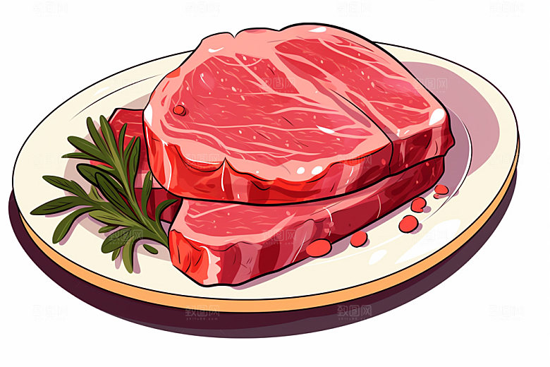 新鲜肉类食品生鲜烤鸡矢量素材