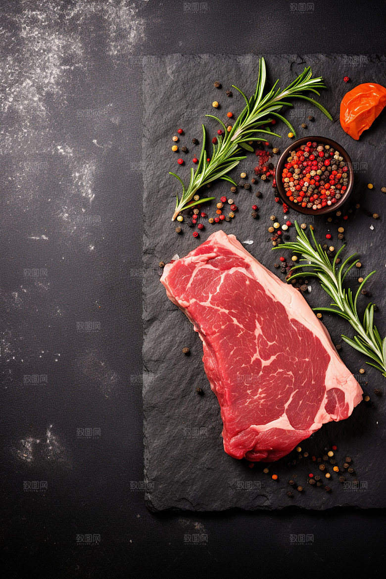 新鲜肉类烤鸡商业宣传矢量素材