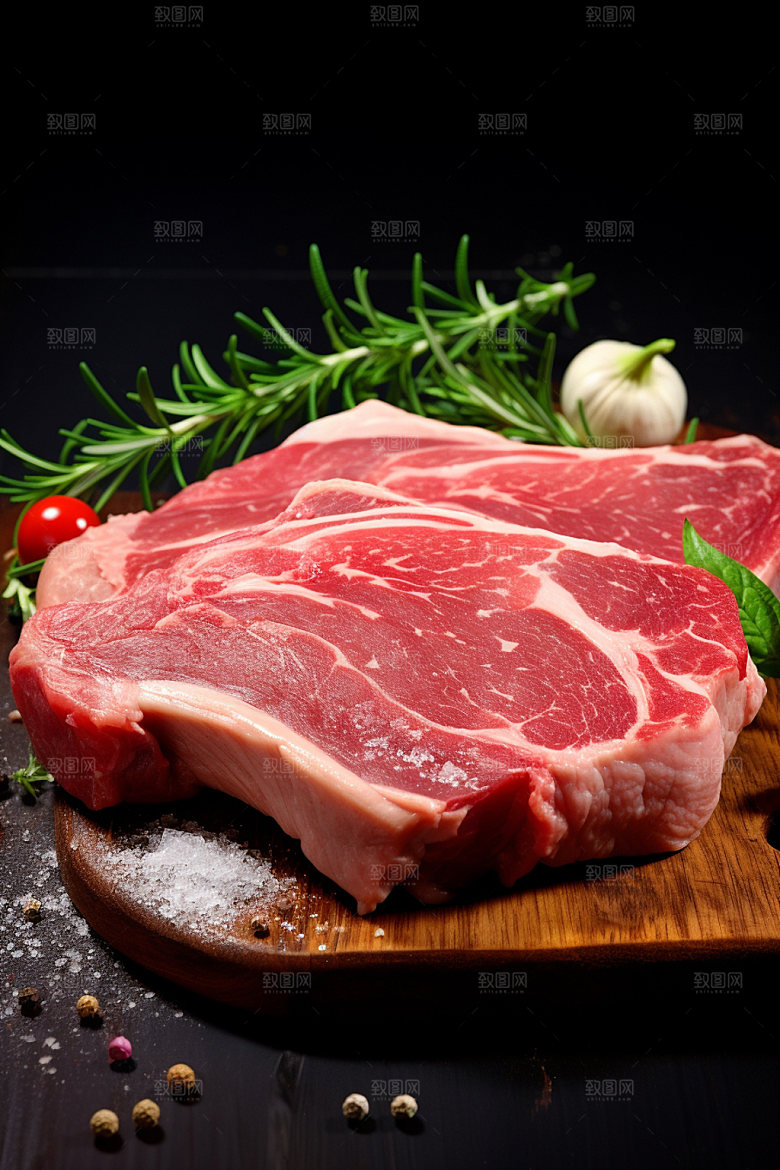 新鲜肉类美食摄影烤鸡矢量素材