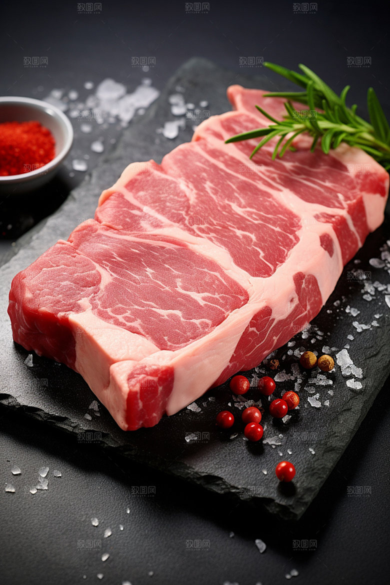新鲜肉类广告投放美食摄影矢量素材