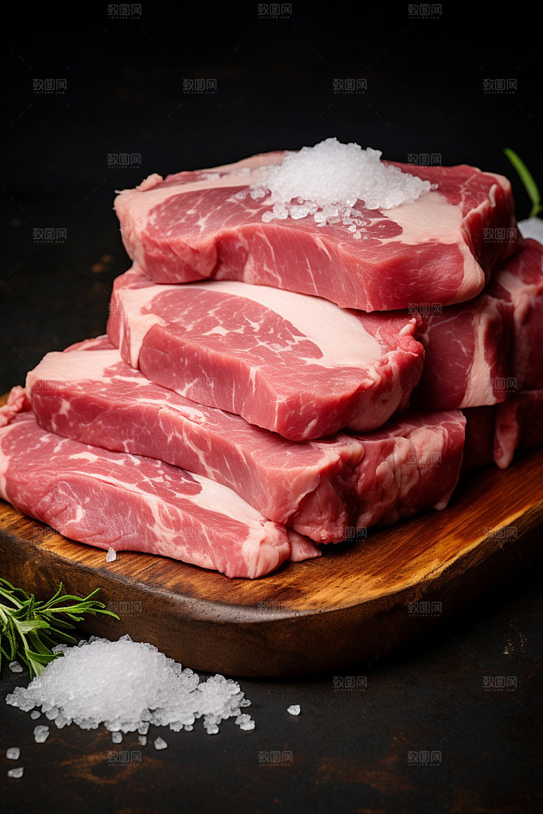 新鲜肉类牛排广告投放矢量素材