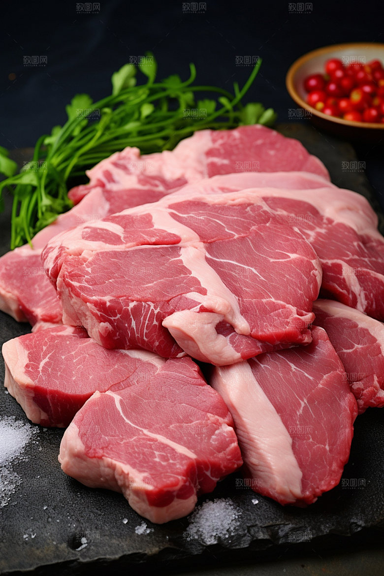 新鲜肉类广告投放牛排矢量素材