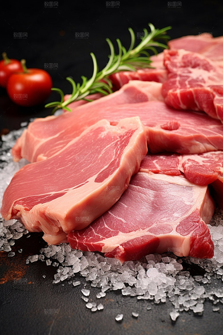 新鲜肉类食品生鲜美食摄影矢量素材