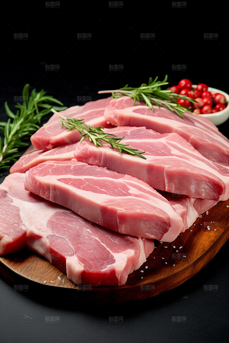 新鲜肉类商业宣传美食摄影矢量素材