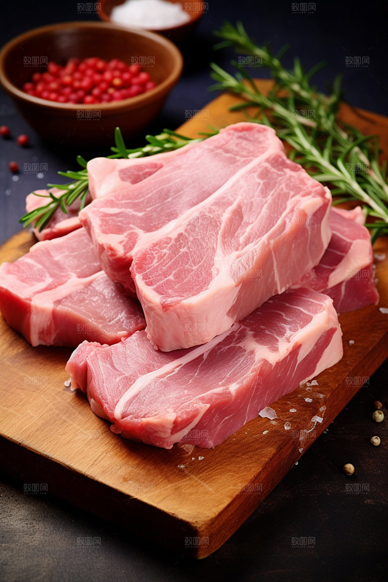 新鲜肉类美食摄影牛排矢量素材