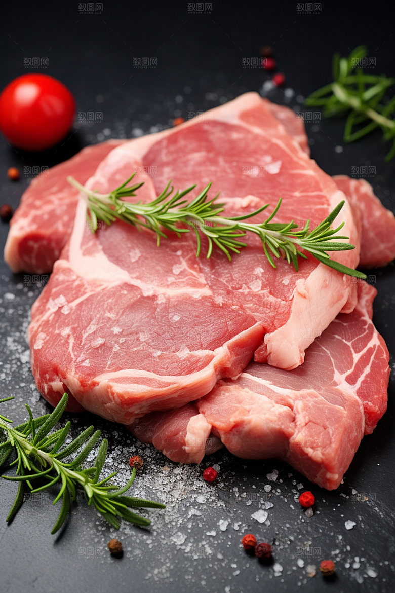 新鲜肉类美食摄影烤鸡矢量素材
