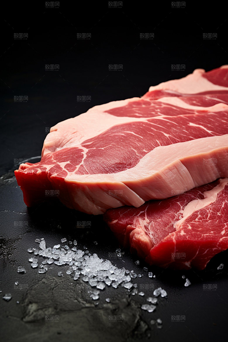 新鲜肉类牛排商业宣传矢量素材