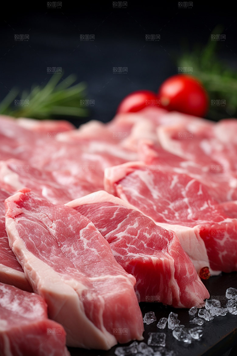 新鲜肉类牛排烤鸡矢量素材