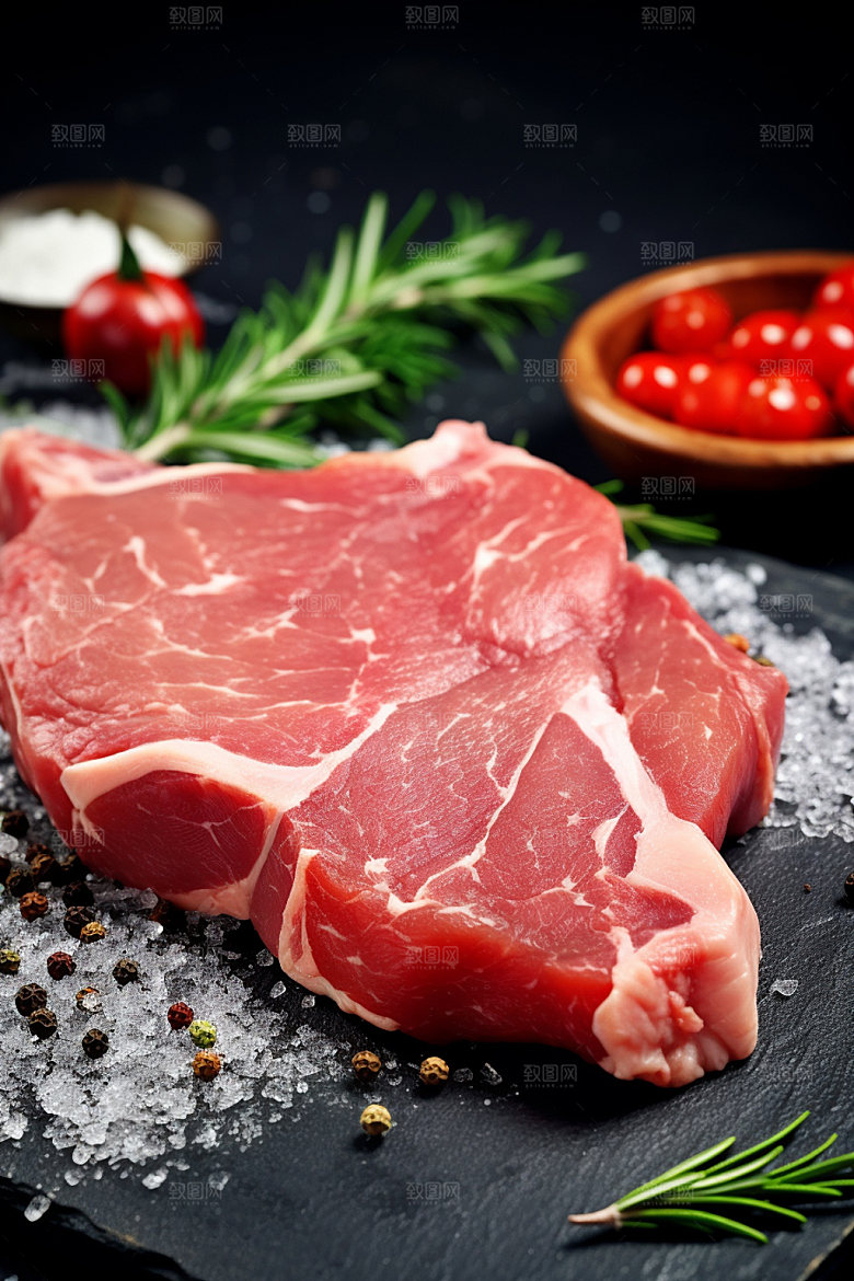 新鲜肉类商业宣传美食摄影矢量素材