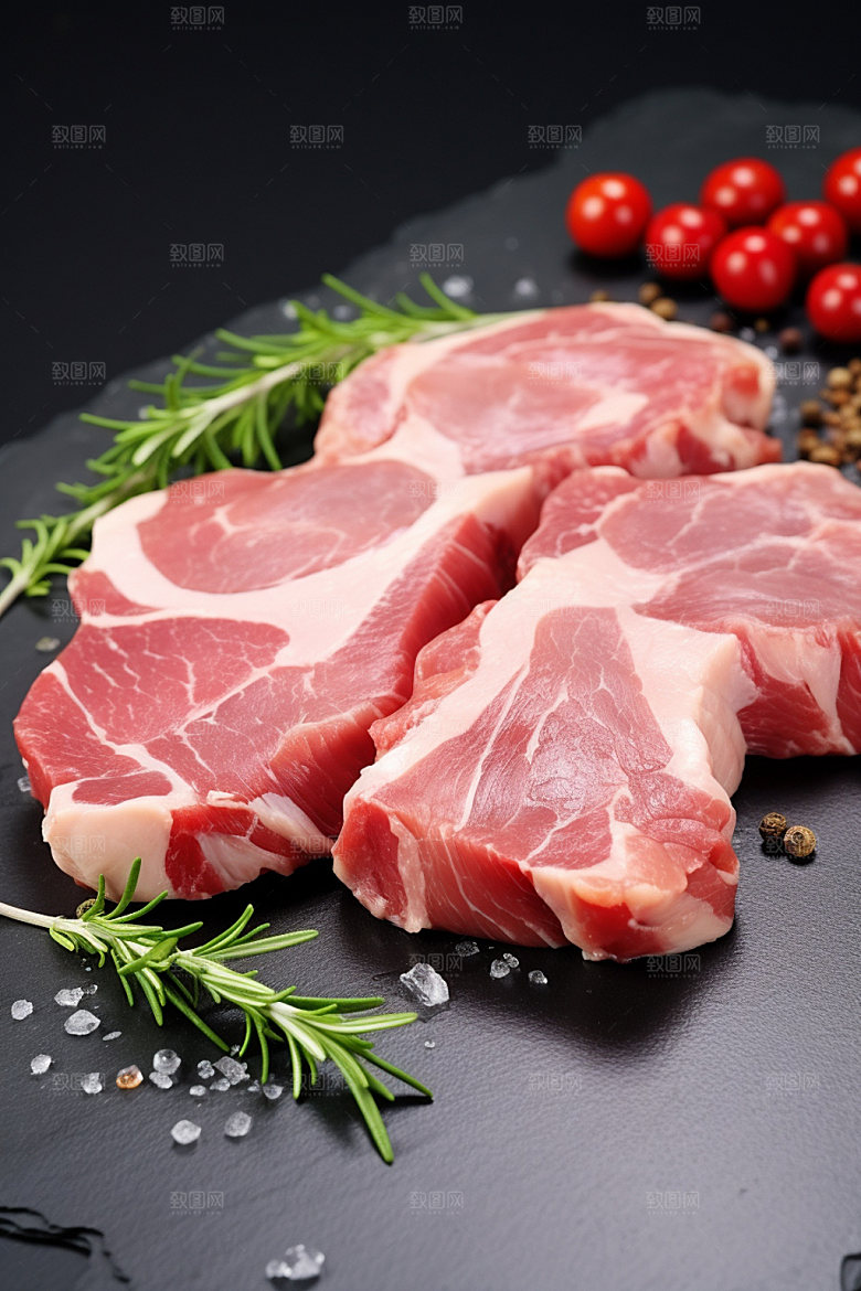 新鲜肉类广告投放美食摄影矢量素材