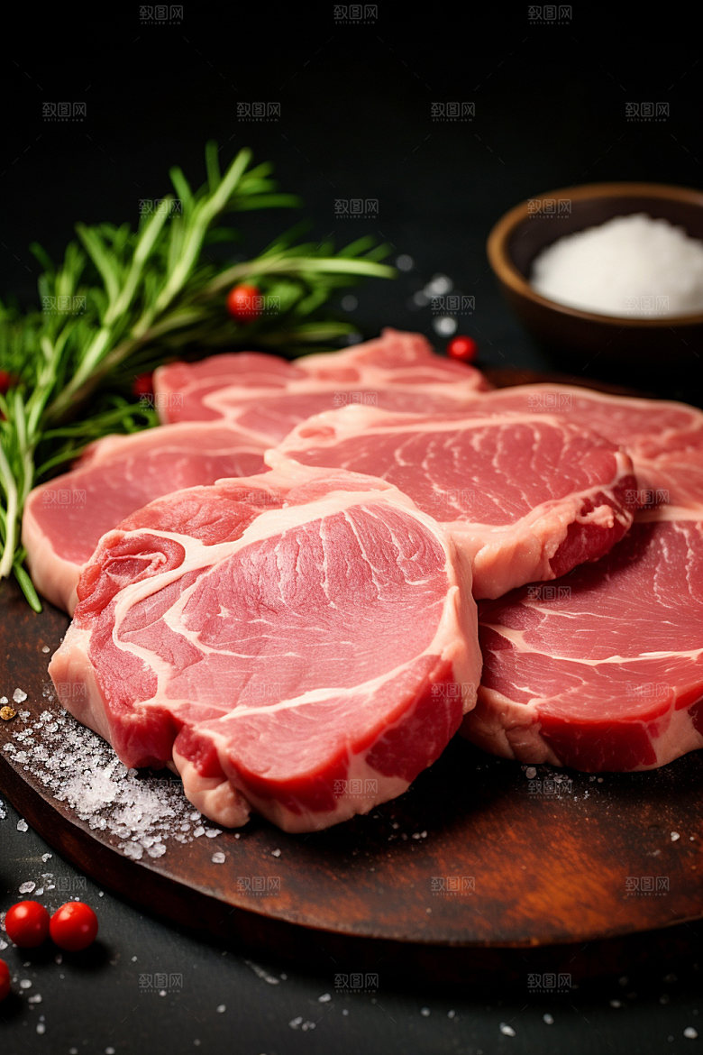 新鲜肉类商业宣传牛排矢量素材