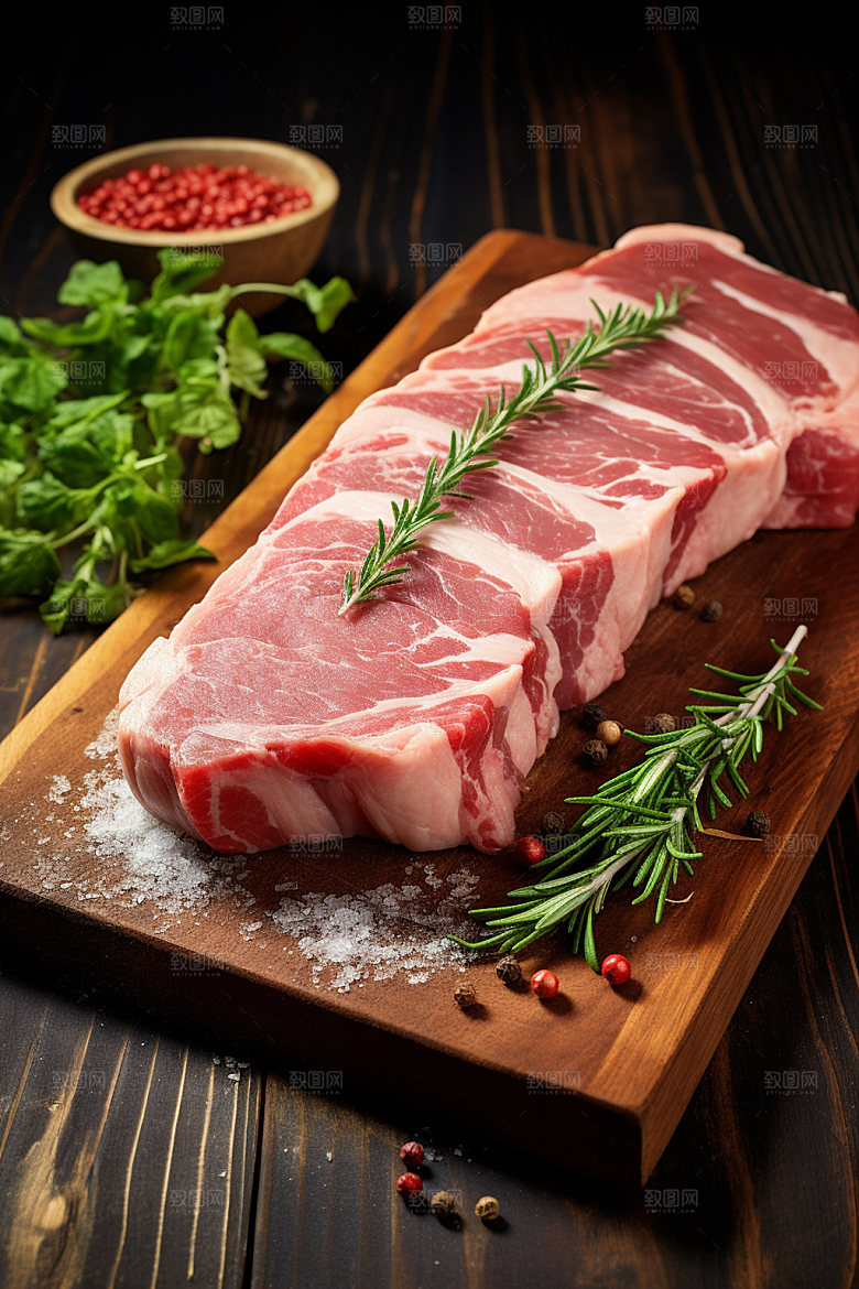 新鲜肉类广告投放食品生鲜矢量素材