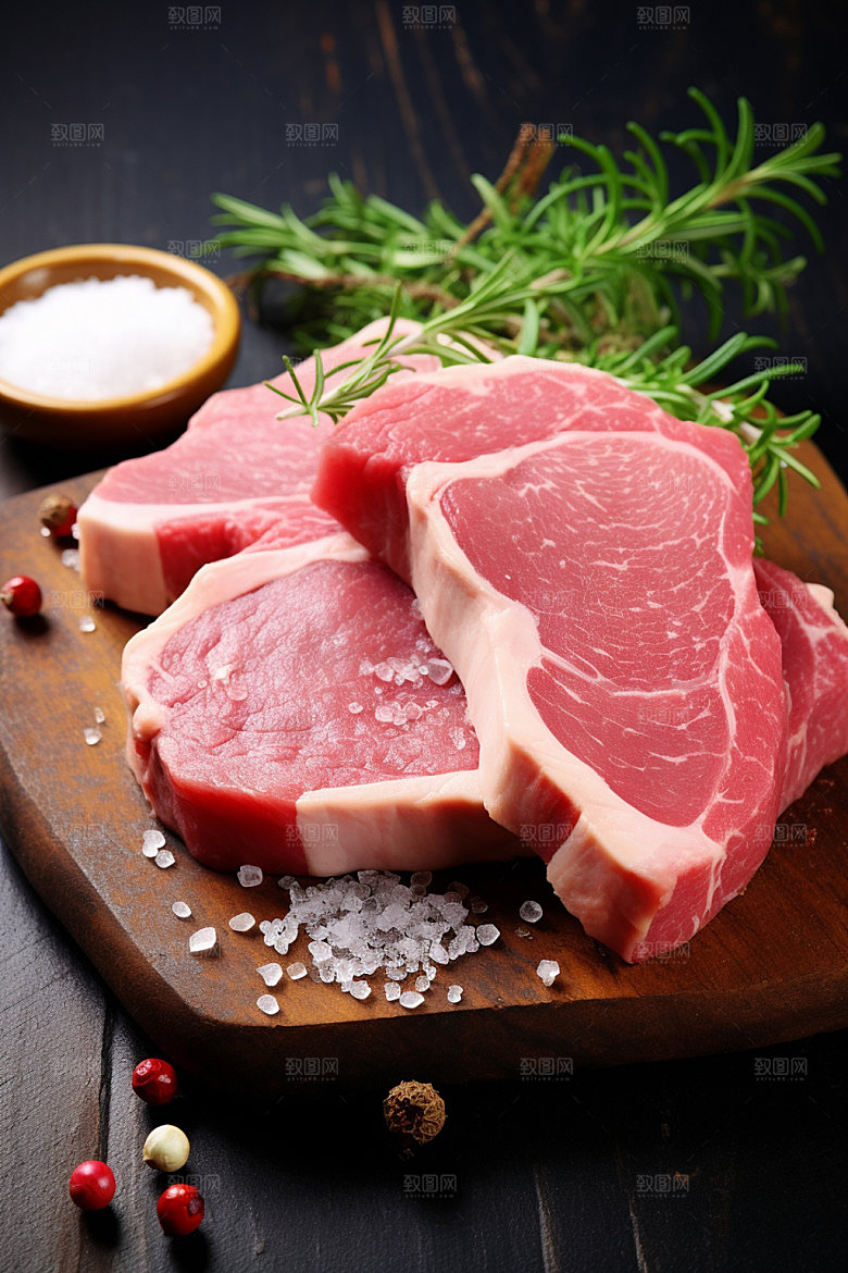 新鲜肉类广告投放美食摄影矢量素材