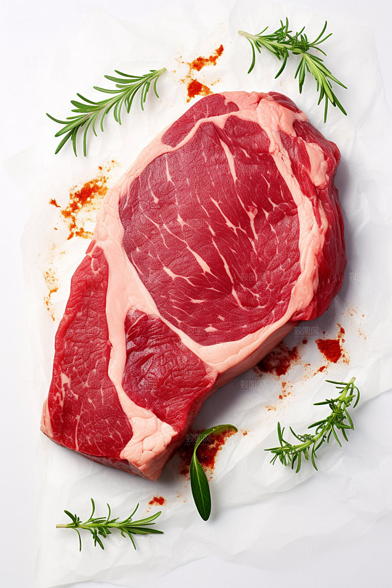新鲜肉类烤鸡牛排矢量素材
