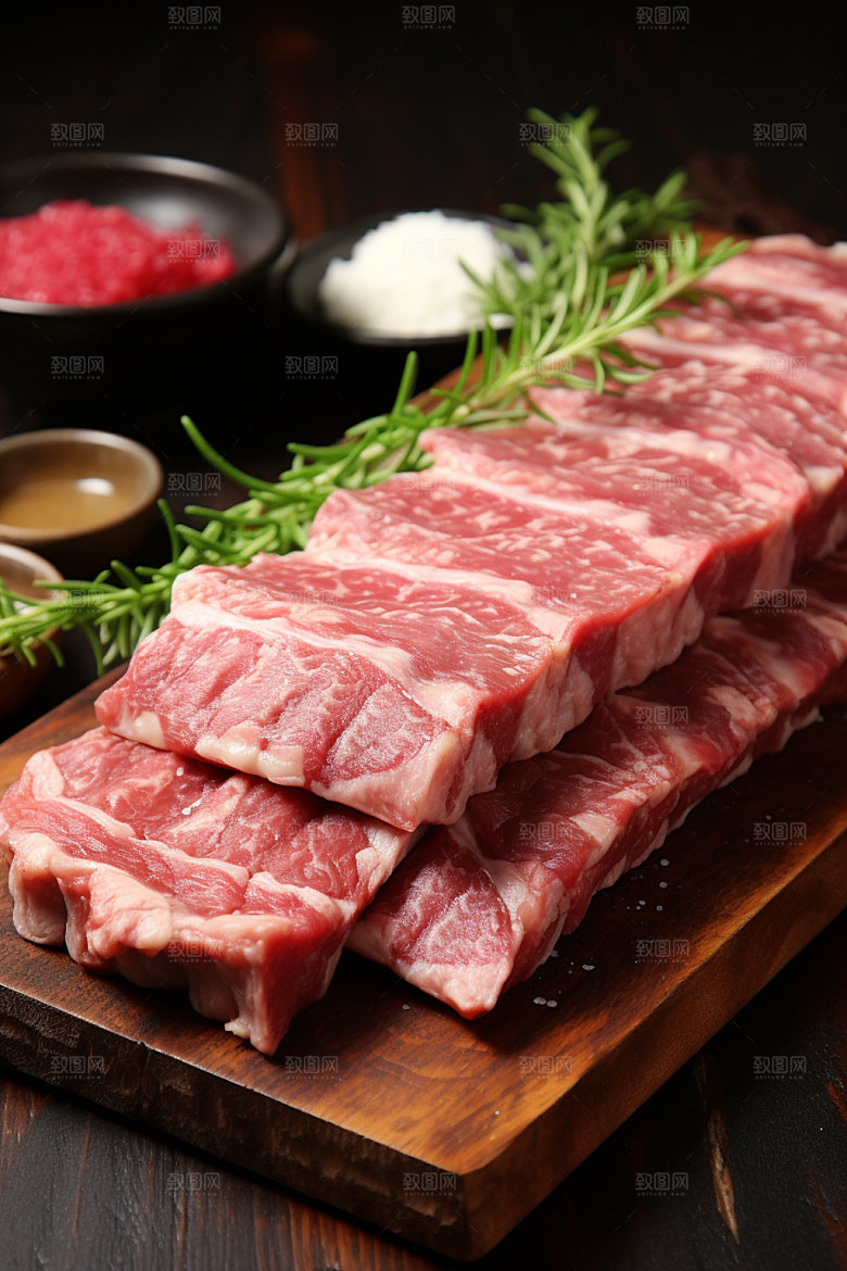 新鲜肉类广告投放食品生鲜矢量素材