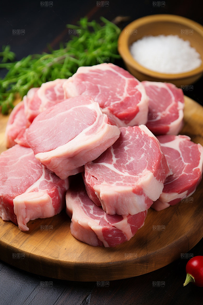 新鲜肉类牛排美食摄影矢量素材