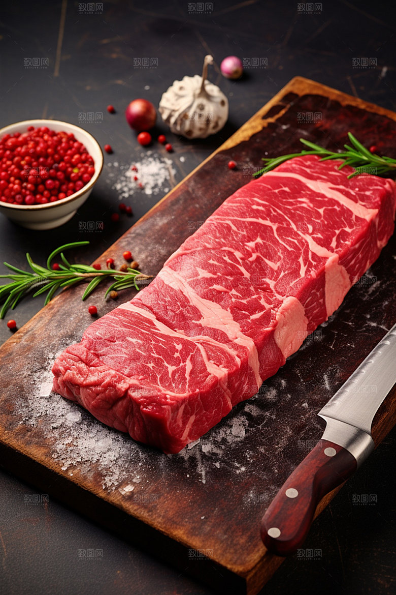 新鲜肉类广告投放商业宣传矢量素材