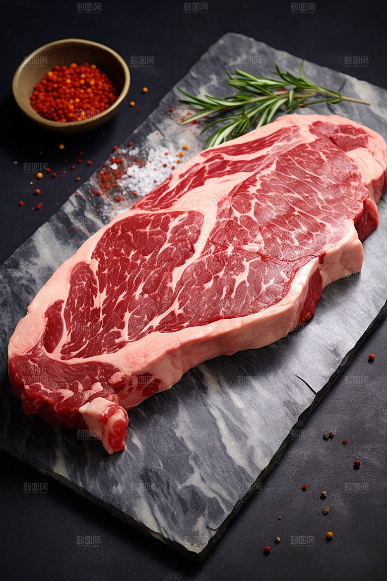 新鲜肉类烤鸡牛排矢量素材