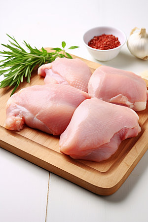 新鲜肉类商业宣传烤鸡矢量素材