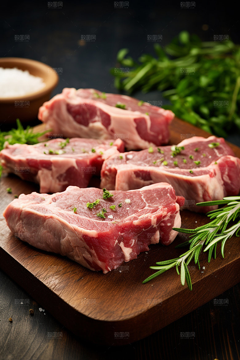 新鲜肉类食品生鲜商业宣传矢量素材