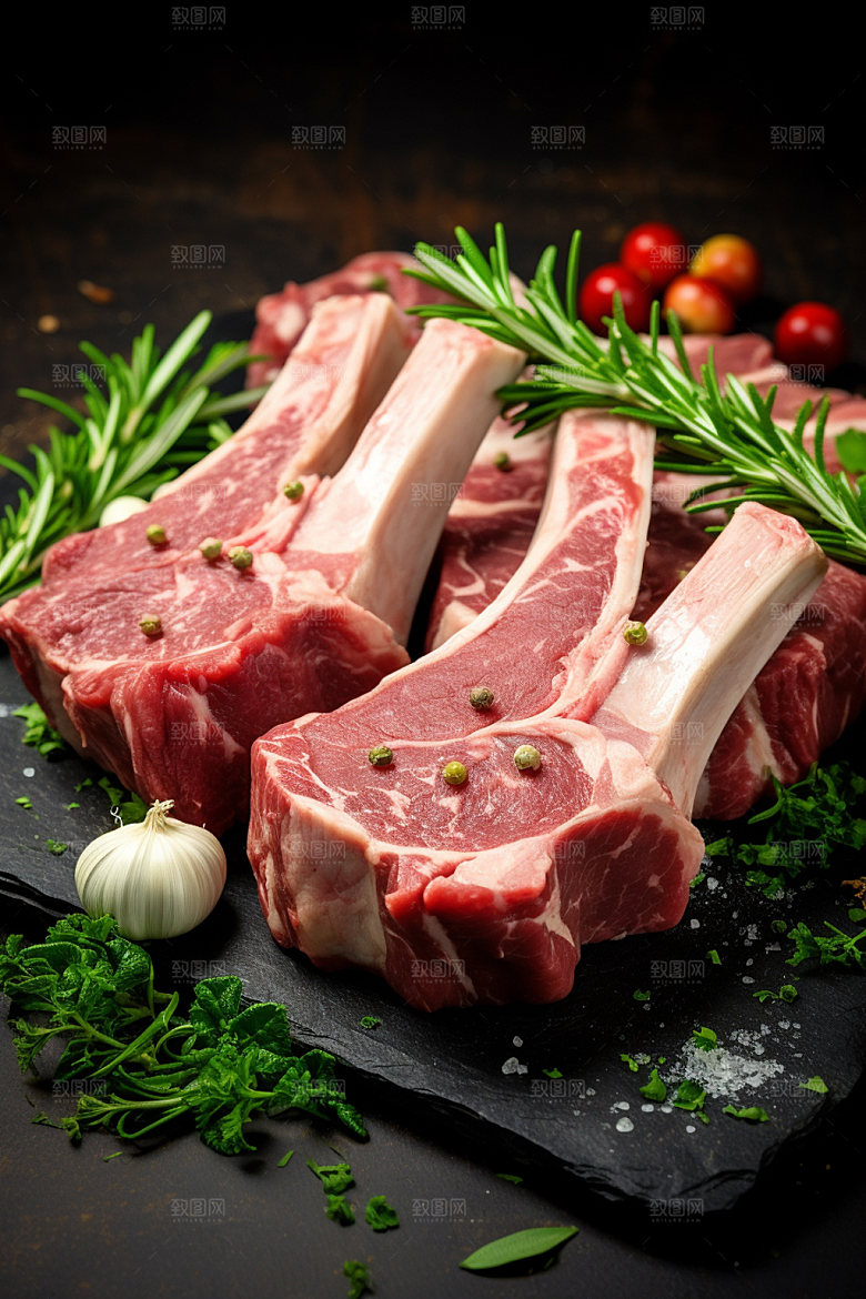 新鲜肉类广告投放食品生鲜矢量素材