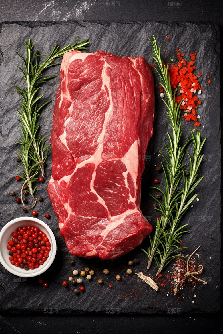 新鲜肉类商业宣传广告投放矢量素材
