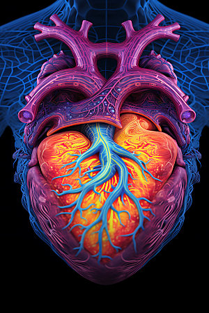 心脏人体透视医学插图