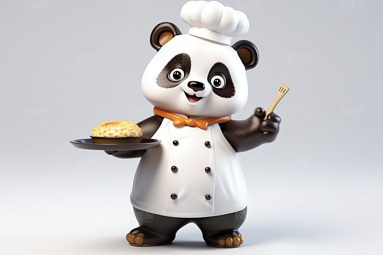 熊猫厨师主厨动画素材
