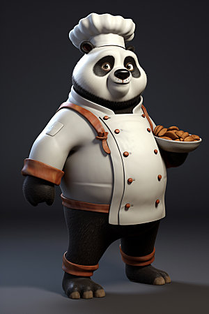 熊猫厨师大厨动画素材