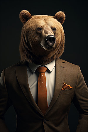 西装棕熊领导企业文化素材