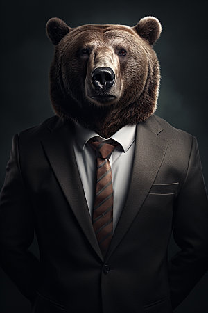 西装棕熊企业文化领导素材