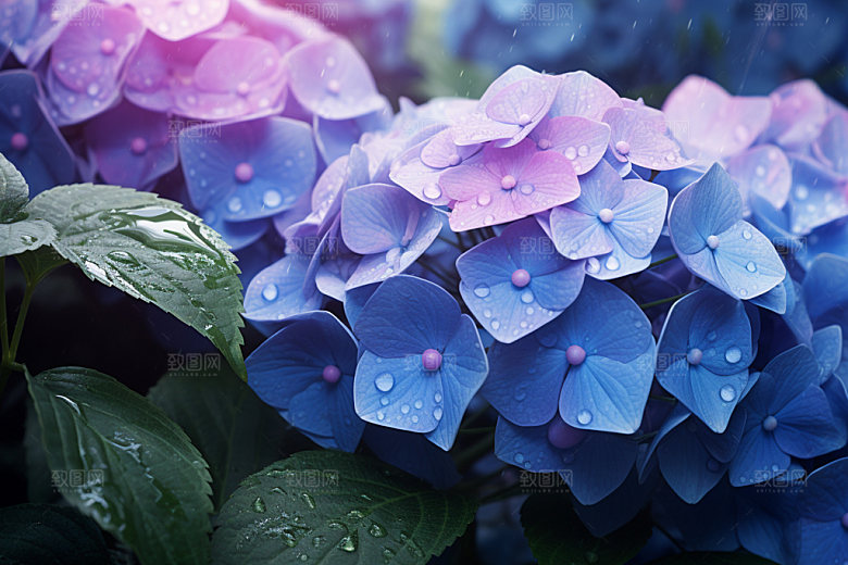 绣球花八仙花唯美摄影图