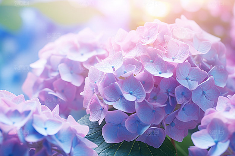 绣球花八仙花唯美摄影图