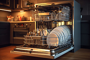 洗碗机厨房电器模型效果图
