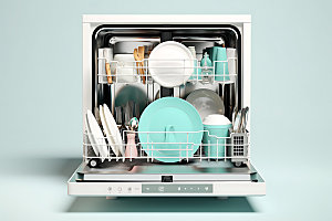 洗碗机清洁设备家电效果图